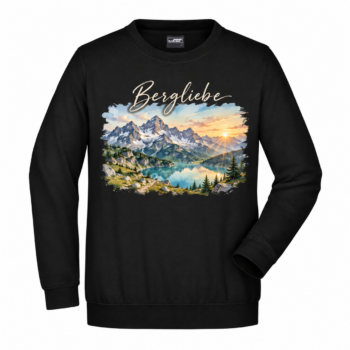 Rundhals-Pulli mit Bergliebe-Motiv – Gestaltungsbeispiel